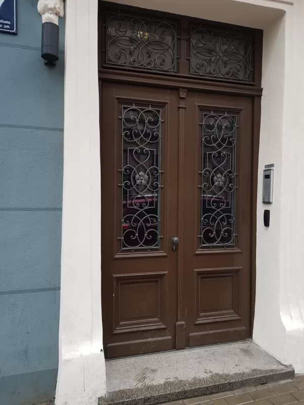 Koka ārdurvis ar stikliem